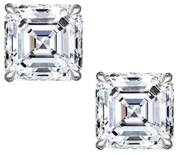 GIA Серьги с бриллиантами 1,71/1,74 Ct. H/vvs (asscher Cut)
