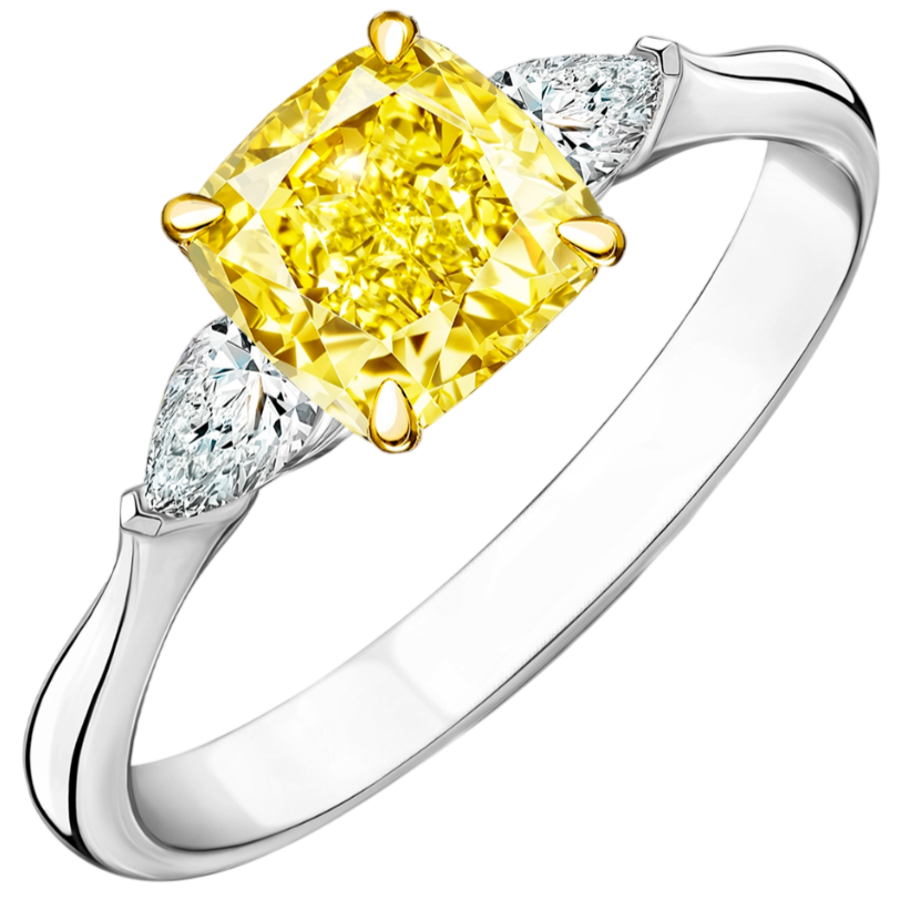 GIA Кольцо с бриллиантом 5,01 Ct. Fancy Yellow/si1