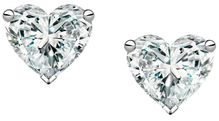 GIA СЕРЬГИ 0,77/0,77 Ct. E/if-vs1 "heart Diamonds"