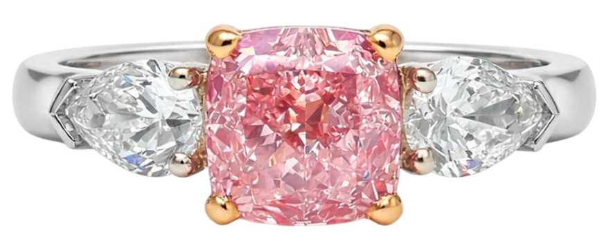 GIA Кольцо с бриллиантом 1,50 Ct. Light Pink/vs2