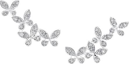 Pavé Butterfly Diamond Petite Ear Climbers Graff