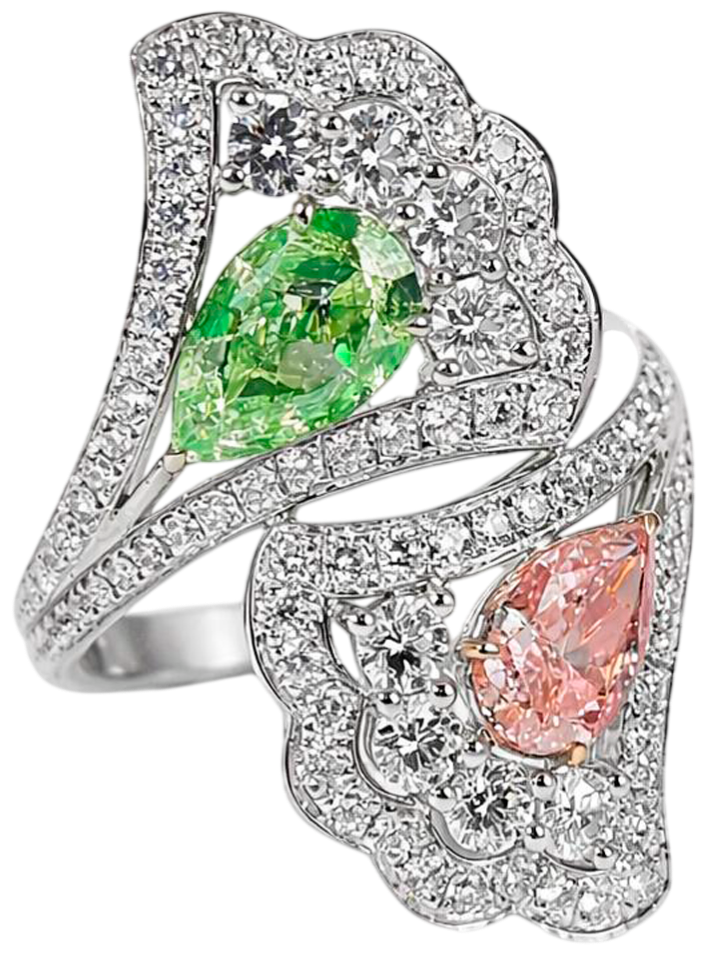GIA Кольцо с бриллиантами 1,01/0,70 Ct.