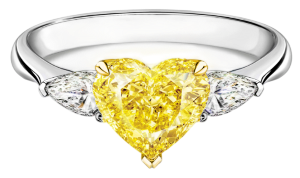GIA Кольцо 1,41 Ct. Fancy Intense Yellow/vvs1 (heart Diamond)