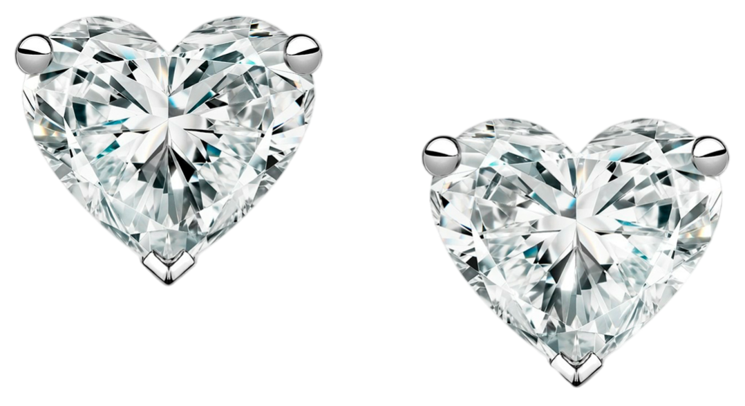 GIA Серьги 1,01/1,01 Ct. K/vs1 (heart Diamonds)
