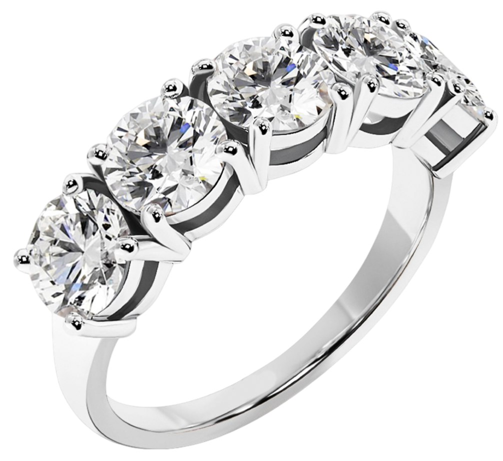 GIA Кольцо с бриллиантами 3,5 Ct. H/vs1 (3 Excellent)