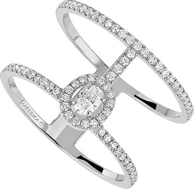 Кольцо Messika GLAM'AZONE 2 RANGS PAVÉE RING 05237-WG-53 (id 25743)
