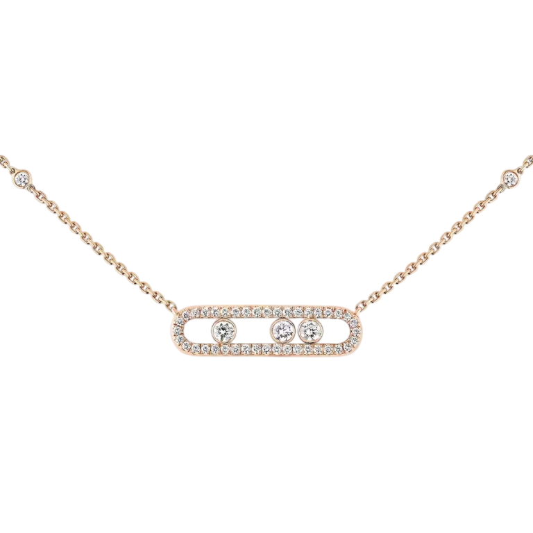 White gold diamond pavé necklace Baby Move