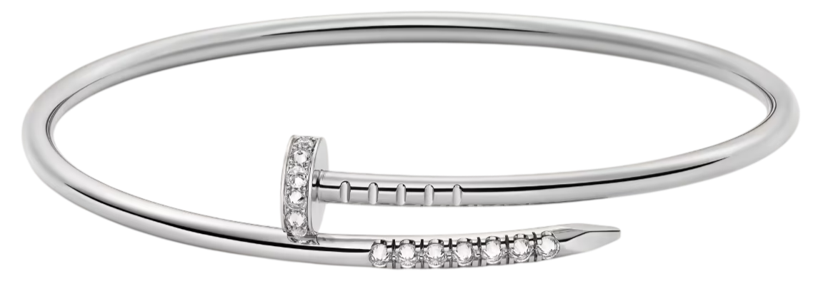 Juste un Clou bracelet, small model, reverse-set diamonds