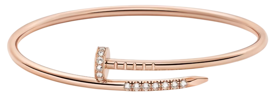 Juste un Clou bracelet, small model, reverse-set diamonds