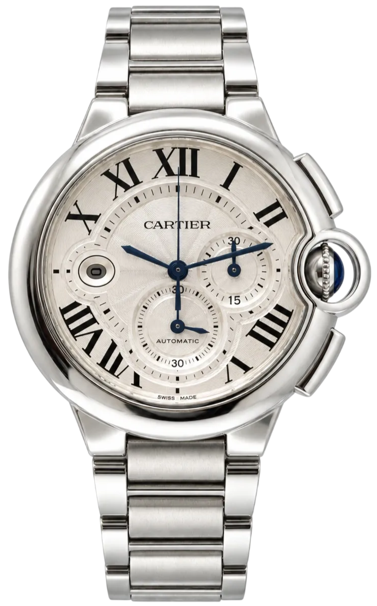 Часы Cartier Ballon Bleu Chronograph Steel 44 mm