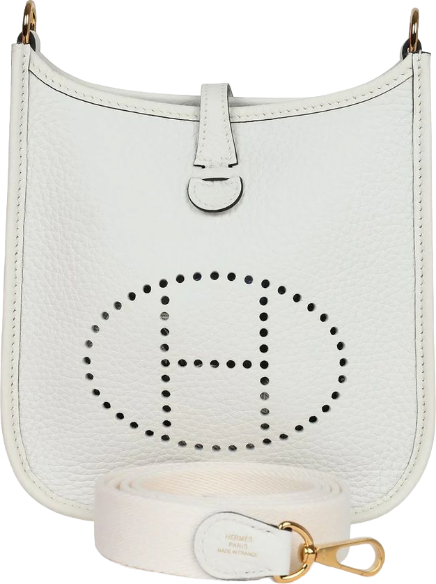 Hermes Evelyne TPM New White Clemence Gold Hardware
