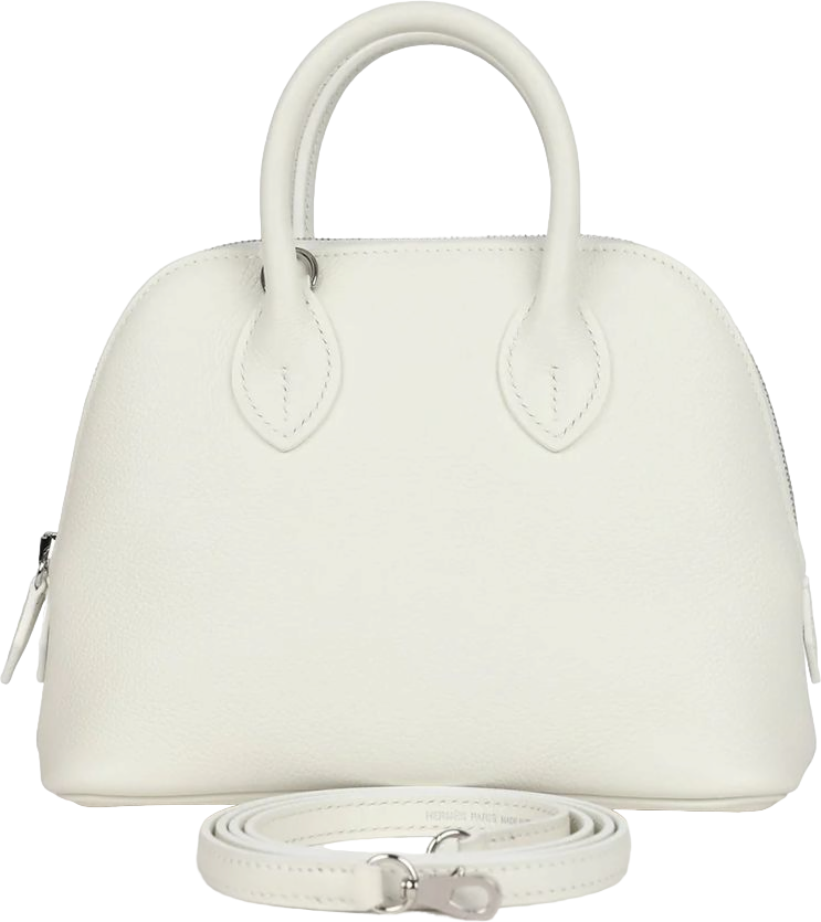 Hermes 1923 Bolide Mini White Evercolor Palladium Hardware Hermes 1923 Bolide Mini White Evercolor Palladium Hardware