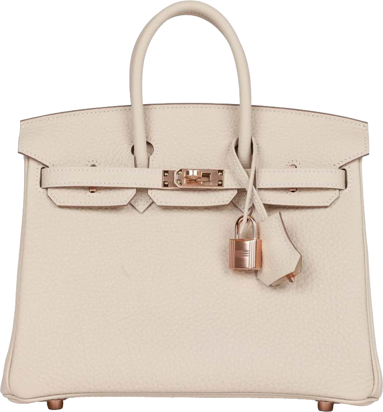 Hermes Birkin 25 Craie Togo Rose Gold Hardware Hermes Birkin 25 Craie Togo Rose Gold Hardware