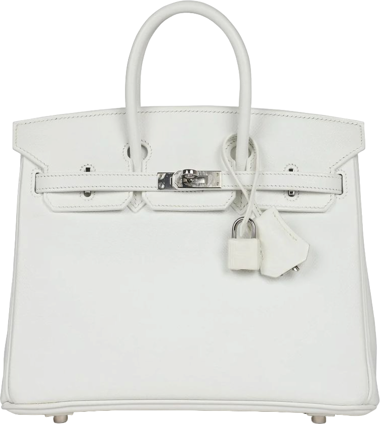 Hermes Birkin 25 White Epsom Palladium Hardware Hermes Birkin 25 White Epsom Palladium Hardware