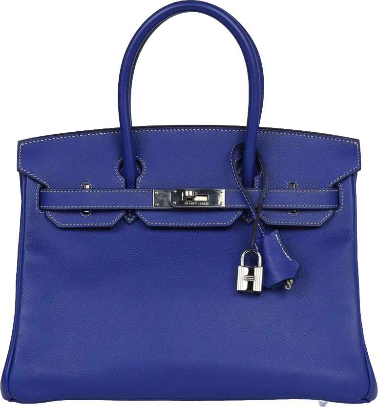 Hermes Birkin 30 Bleu Electric Candy Epsom Palladium Hardware Hermes Birkin 30 Bleu Electric Candy Epsom Palladium Hardware