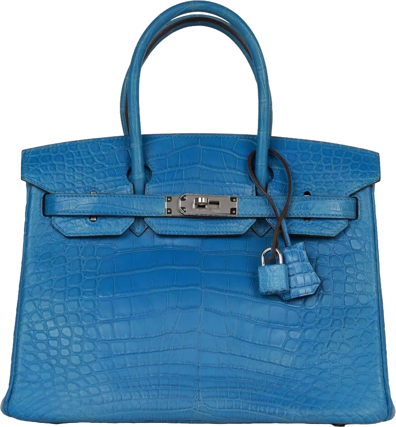 Hermes Birkin 30 Bleu Mykonos Matte Alligator Palladium Hardware Hermes Birkin 30 Bleu Mykonos Matte Alligator Palladium Hardware