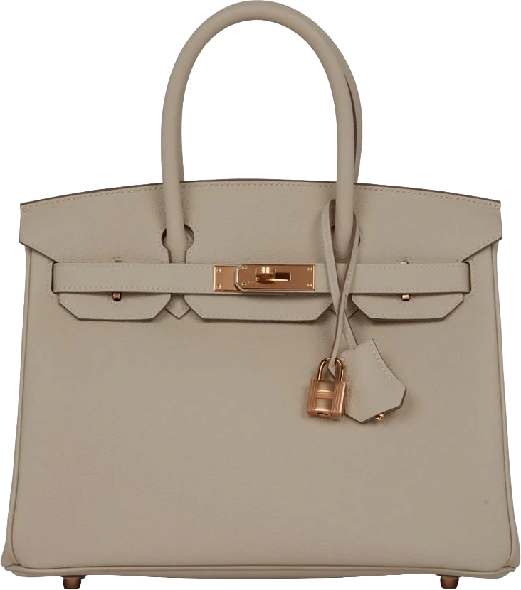 Hermes Birkin 30 Craie Togo Rose Gold Hardware