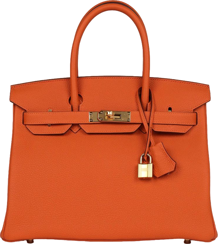 Hermes Birkin 30 Orange Togo Gold Hardware Hermes Birkin 30 Orange Togo Gold Hardware
