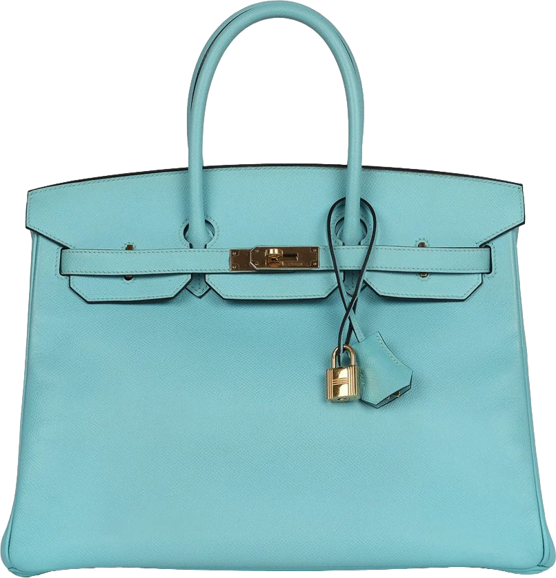Hermes Birkin 35 Bleu Atoll Epsom Gold Hardware Hermes Birkin 35 Bleu Atoll Epsom Gold Hardware