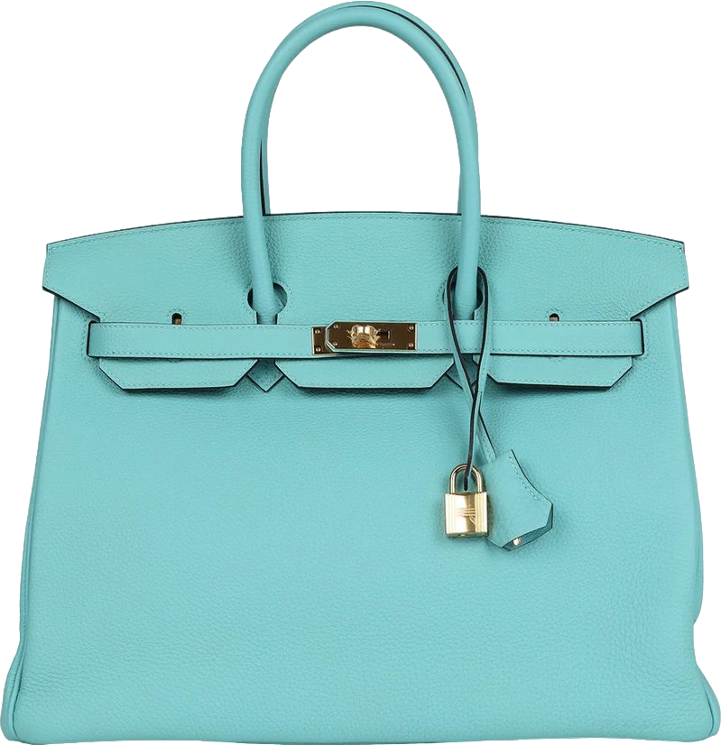 Hermes Birkin 35 Bleu Atoll Togo Gold Hardware Hermes Birkin 35 Bleu Atoll Togo Gold Hardware