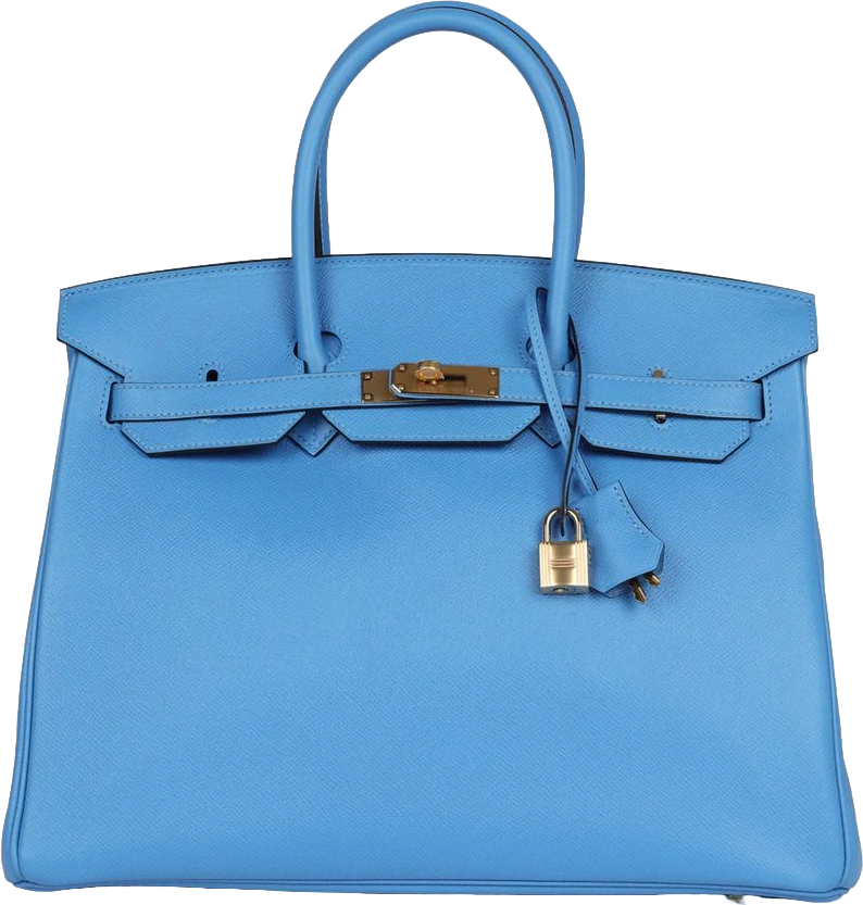 Hermes Birkin 35 Bleu Paradise Epsom Gold Hardware