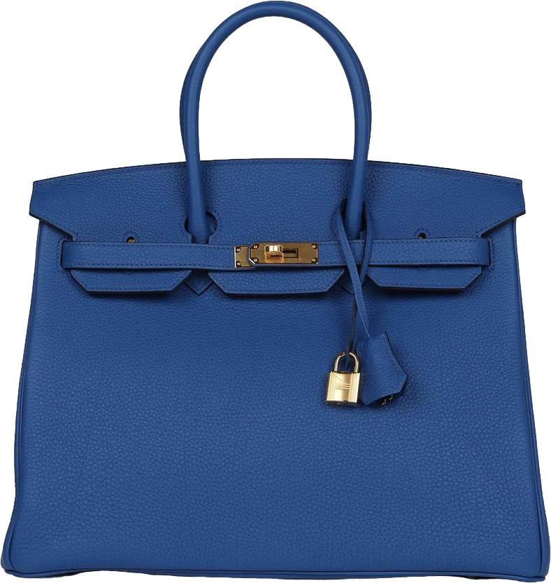 Hermes Birkin 35 Bleu Royal Togo Gold Hardware Hermes Birkin 35 Bleu Royal Togo Gold Hardware