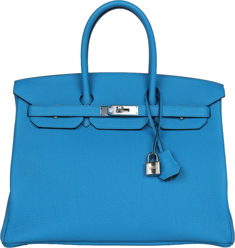 Hermes Birkin 35 Bleu Zanzibar Verso Togo Palladium Hardware