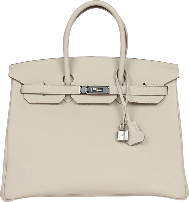 Hermes Birkin 35 Craie Togo Palladium Hardware