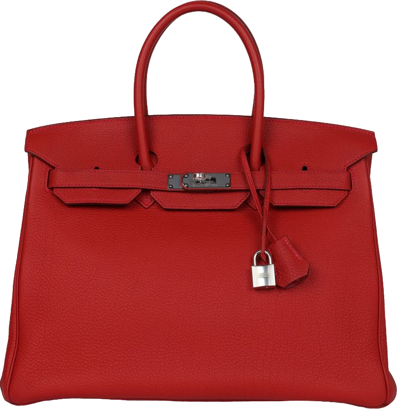 Hermes Birkin 35 Rouge Casaque Togo Palladium Hardware