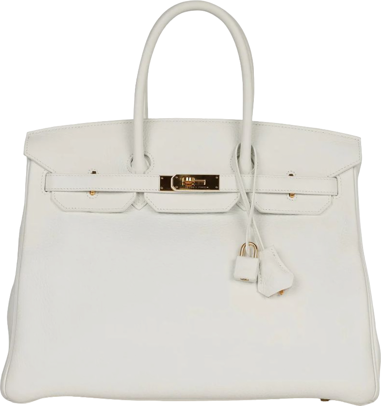 Hermes Birkin 35 White Clemence Gold Hardware Hermes Birkin 35 White Clemence Gold Hardware