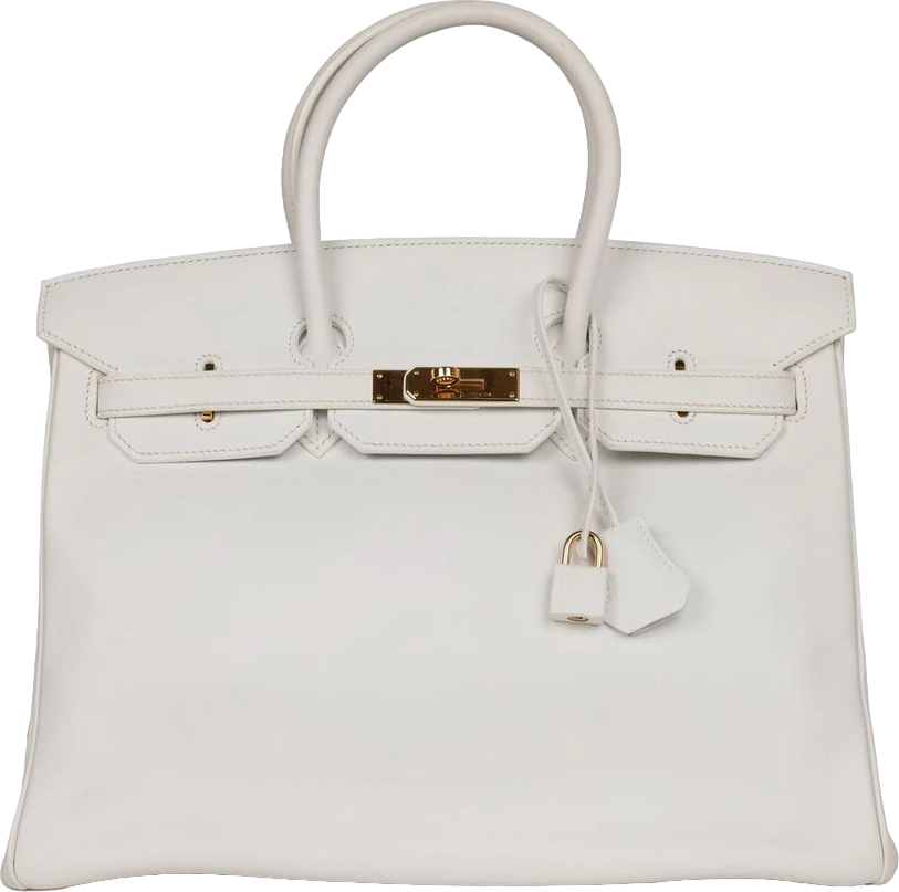 Hermes Birkin 35 White Epsom Gold Hardware
