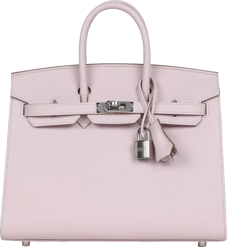 Hermes Birkin Sellier 25 Mauve Pale Epsom Palladium Hardware