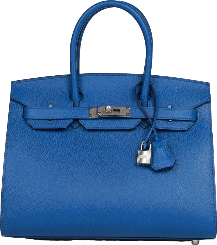 Hermes Birkin Sellier 30 Bleu France Epsom Palladium Hardware Hermes Birkin Sellier 30 Bleu France Epsom Palladium Hardware
