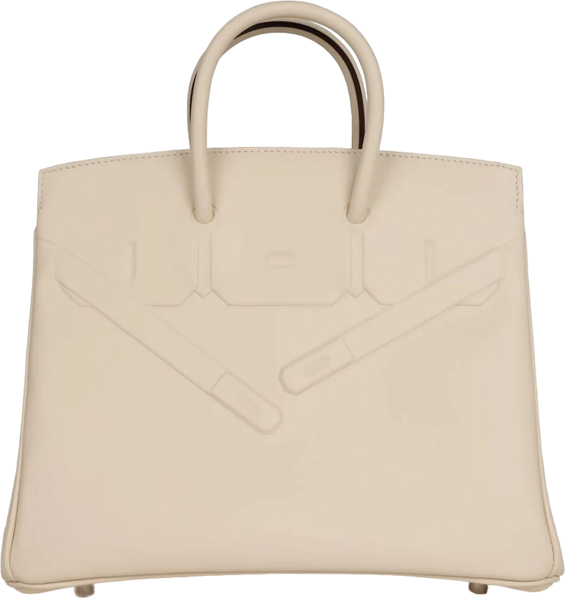 Hermes Birkin Shadow 25 Nata Swift Palladium Hardware