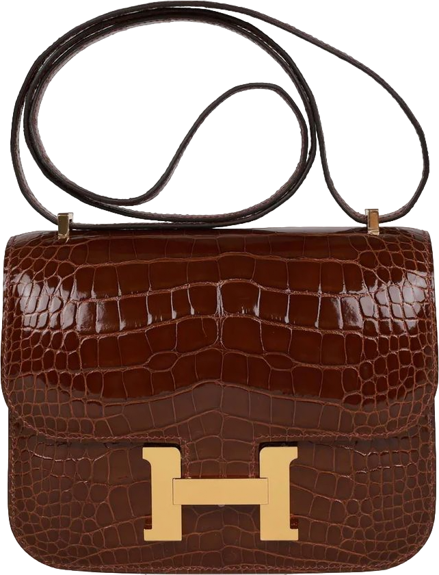 Hermes Constance 18 Miel Shiny Alligator Gold Hardware