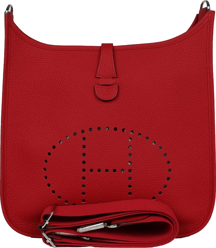 Hermes Evelyne III PM Vermillion Clemence Palladium Hardware