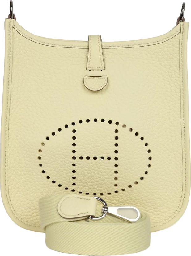 Hermes Evelyne TPM Jaune Milton Clemence Palladium Hardware