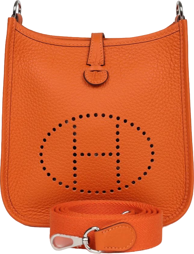Hermes Evelyne TPM Orange Clemence Palladium Hardware Hermes Evelyne TPM Orange Clemence Palladium Hardware