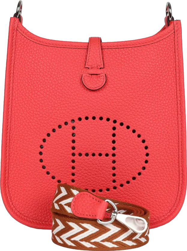 Hermes Evelyne TPM Rose Texas Clemence Palladium Hardware Hermes Evelyne TPM Rose Texas Clemence Palladium Hardware