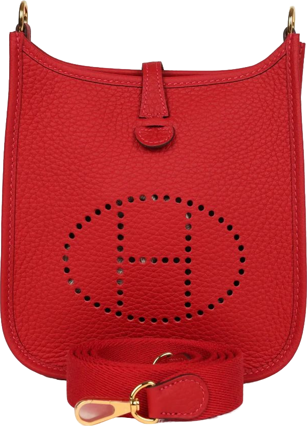 Hermes Evelyne TPM Vermillion Clemence Gold Hardware Hermes Evelyne TPM Vermillion Clemence Gold Hardware