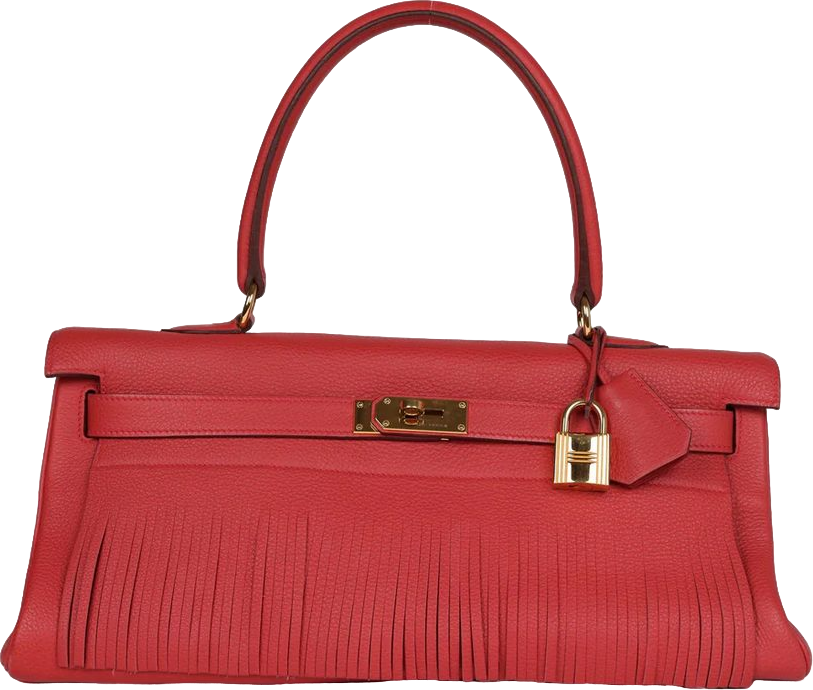 Hermes Fringe Shoulder Kelly 42 JPG Bougainvillea Clemence Gold Hardware