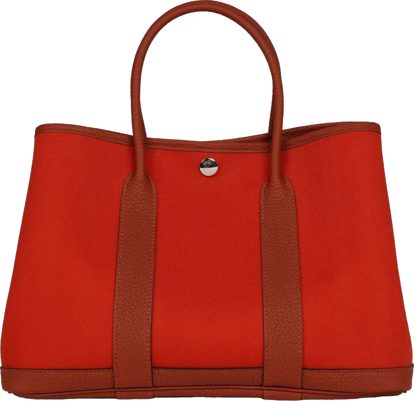 Hermes Garden Party 30 Terre Battue and Cuivre Toile Canvas and Negonda Palladium Hardware