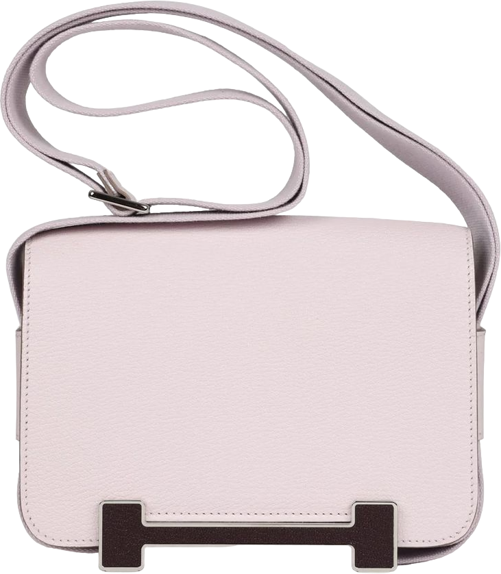 Hermes Geta Mauve Pale and Rouge Sellier Chevre Palladium Hardware Hermes Geta Mauve Pale and Rouge Sellier Chevre Palladium Hardware