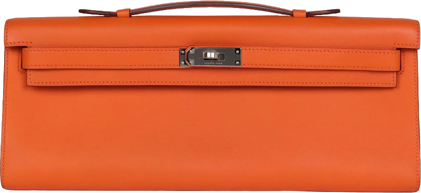 Hermes Kelly Cut Orange Swift Palladium Hardware Hermes Kelly Cut Orange Swift Palladium Hardware
