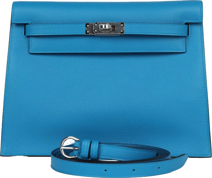 Hermes Kelly Danse Bleu Zanzibar Evercolor Palladium Hardware Hermes Kelly Danse Bleu Zanzibar Evercolor Palladium Hardware
