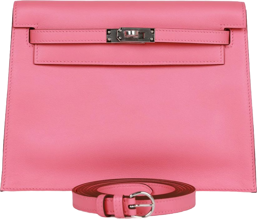 Hermes Kelly Danse Rose Azalee Swfit Palladium Hardware