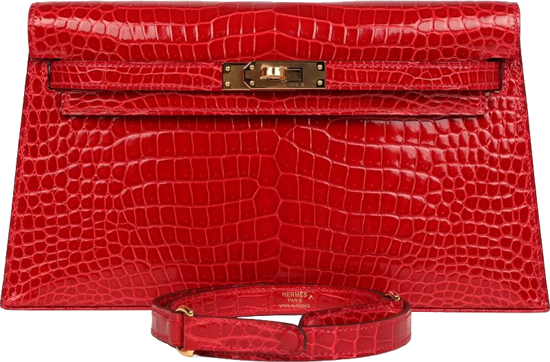 Hermes Kelly Elan Braise Shiny Porosus Crocodile Gold Hardware Hermes Kelly Elan Braise Shiny Porosus Crocodile Gold Hardware