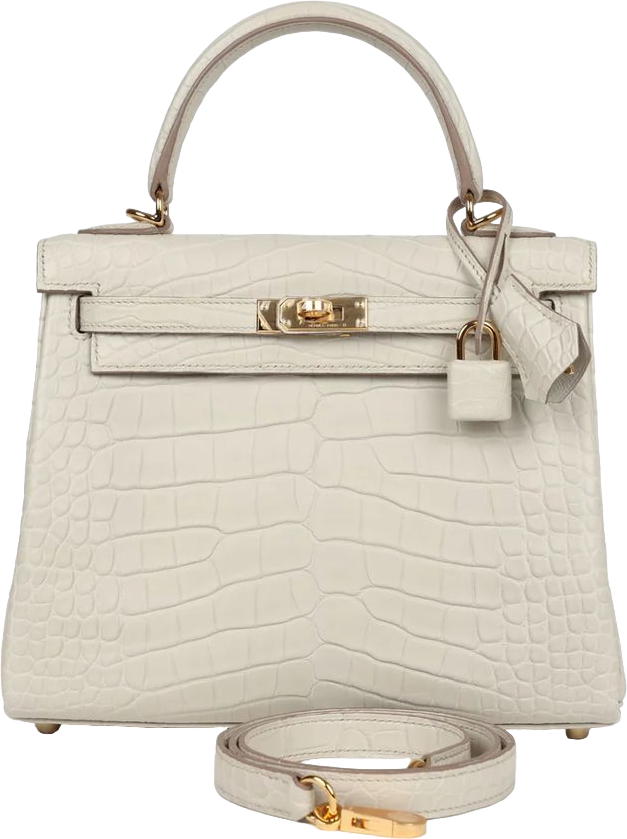 Hermes Kelly Retourne 25 Beton Matte Alligator Gold Hardware