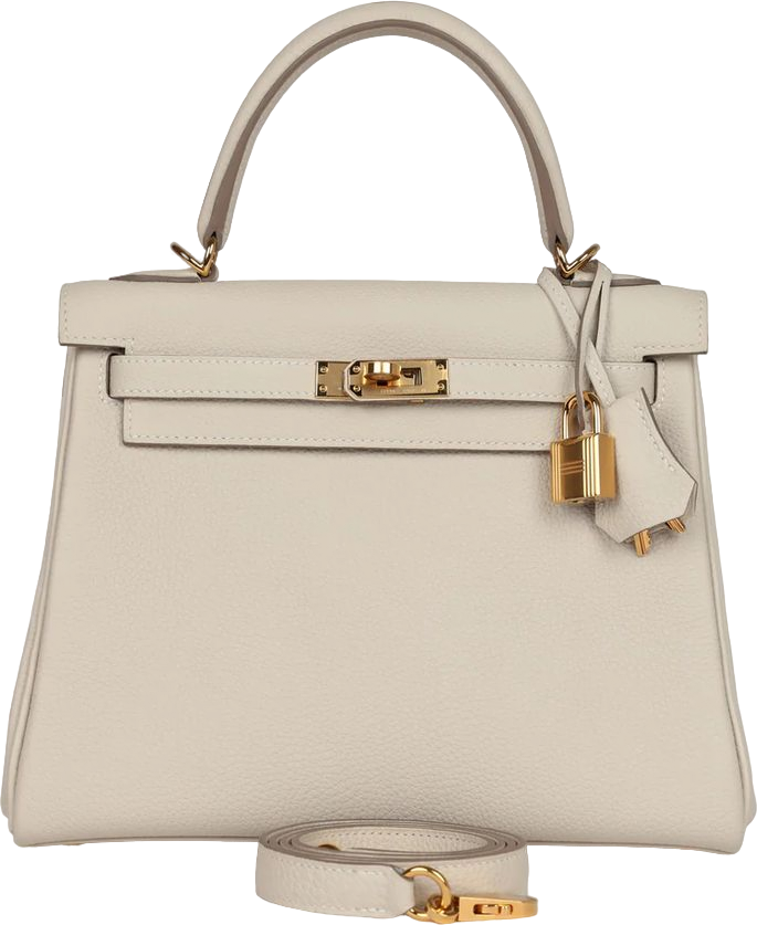 Hermes Kelly Retourne 25 Craie Togo Gold Hardware Hermes Kelly Retourne 25 Craie Togo Gold Hardware