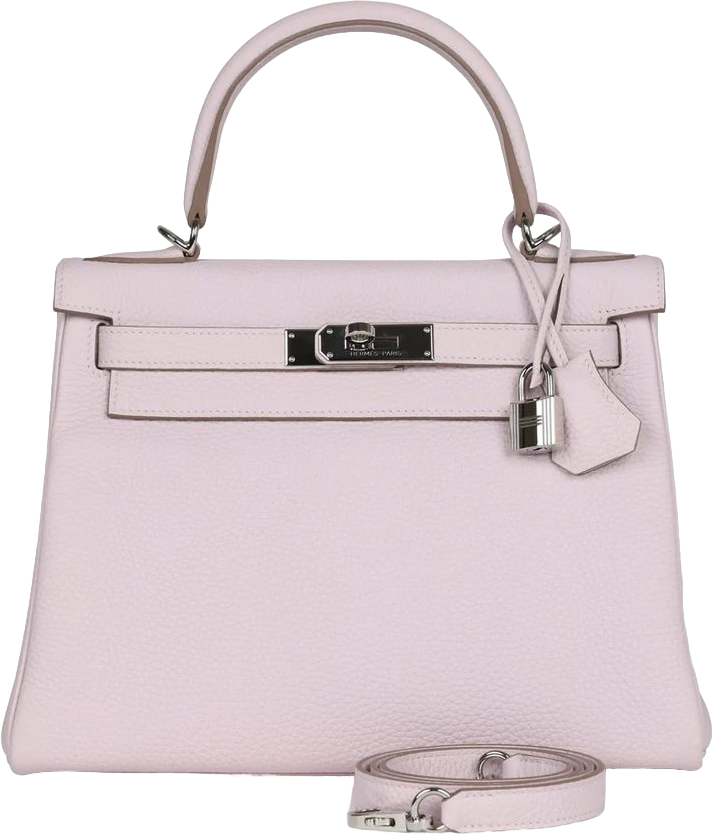 Hermes Kelly Retourne 28 Mauve Pale Clemence Palladium Hardware Hermes Kelly Retourne 28 Mauve Pale Clemence Palladium Hardware